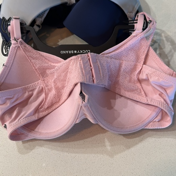 NWT Lucky Brand Women's Pink, Navy and Gray Bra Set 38C - Picture 8 of 12
